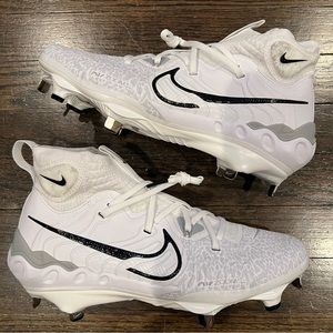 Nike Alpha Huarache Nxt White Black’ Baseball Cleats DJ6517-100 Size 8.5